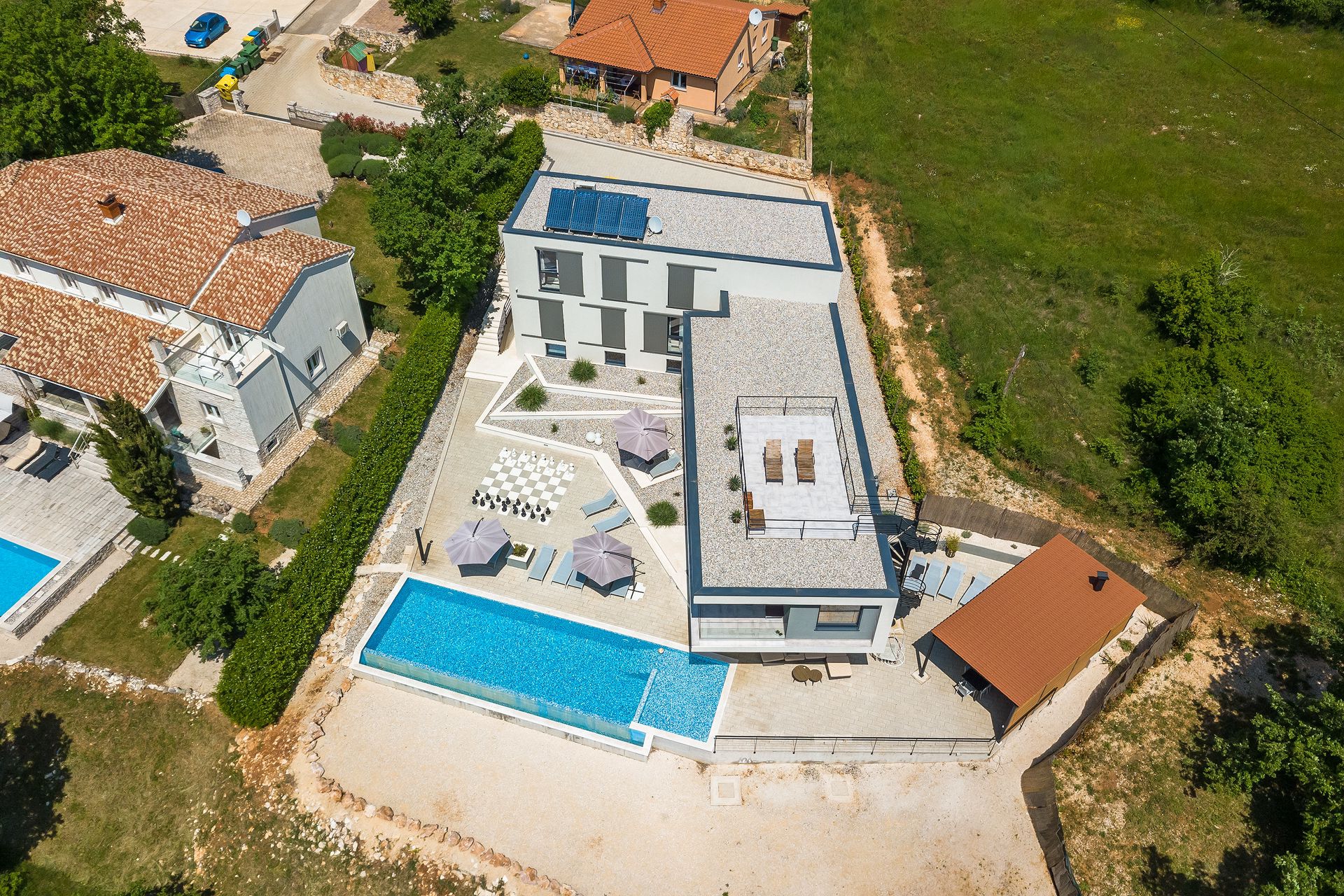 Terrasse einer Workation-Location